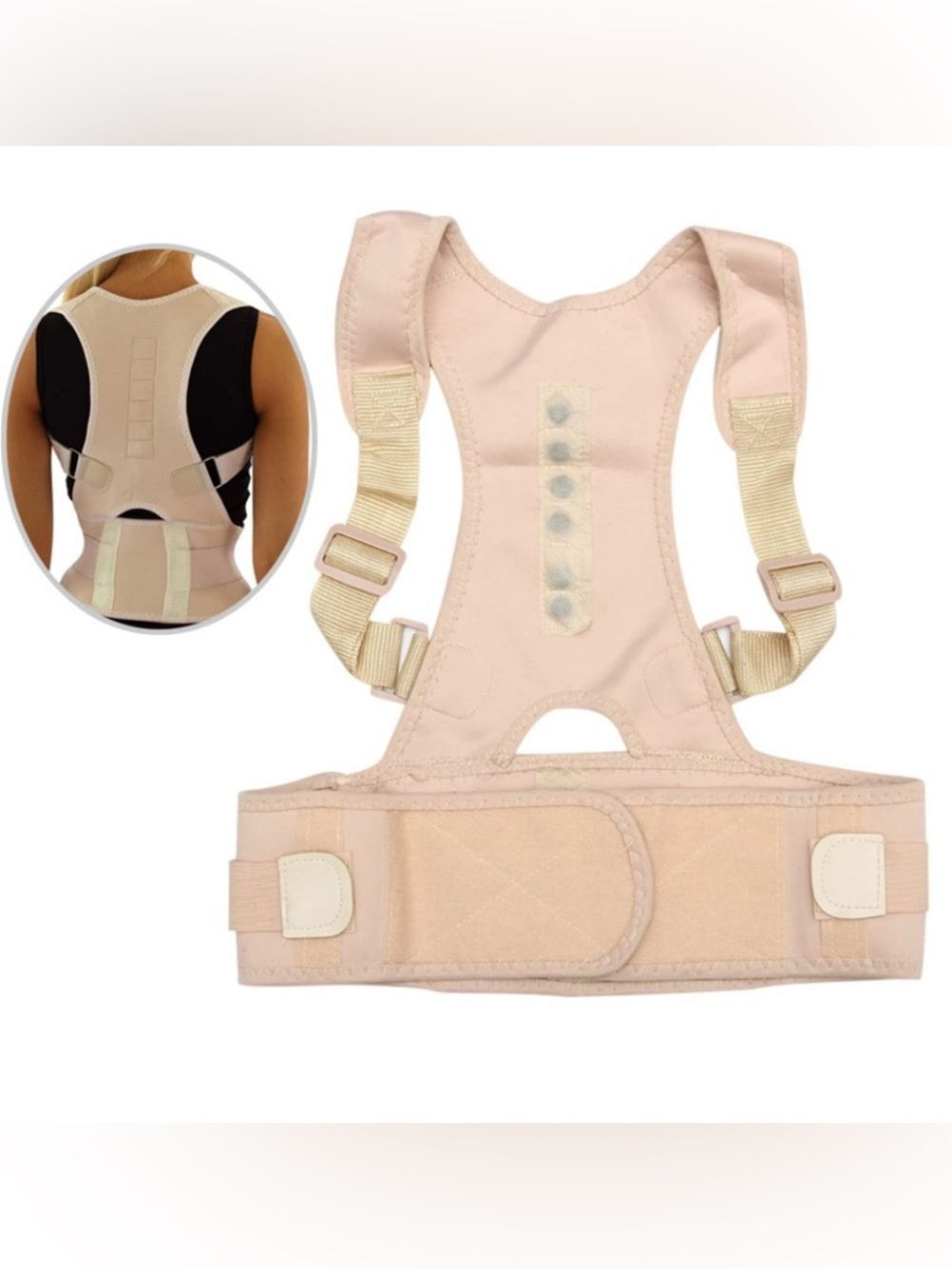 Nude Back & Shoulder Posture Corrector Support Size XL Unisex